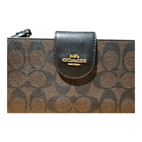 Women's Coach Wallet Brown and Black - Picture 12 of 15